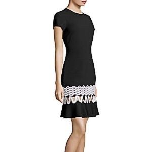 [NWOT] Shoshanna Lombard Knit Cutout Flounce Dress